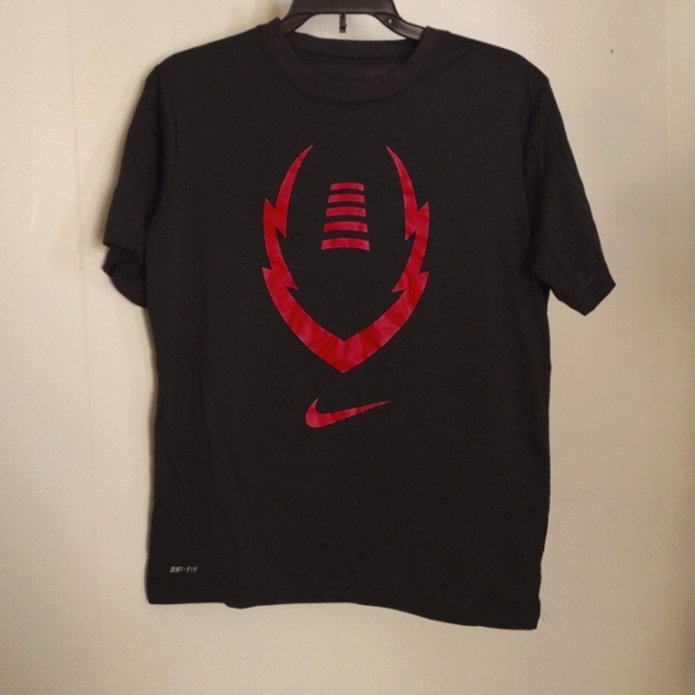Youth Medium Nike Dri-Fit Black/Red Football tee shirt